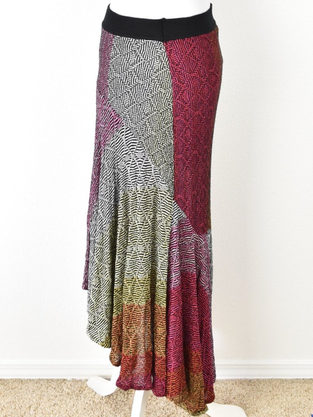 Anthropologie Cecilia Prado Abstract Midi High Low Skirt - M - Picture 5 of 9
